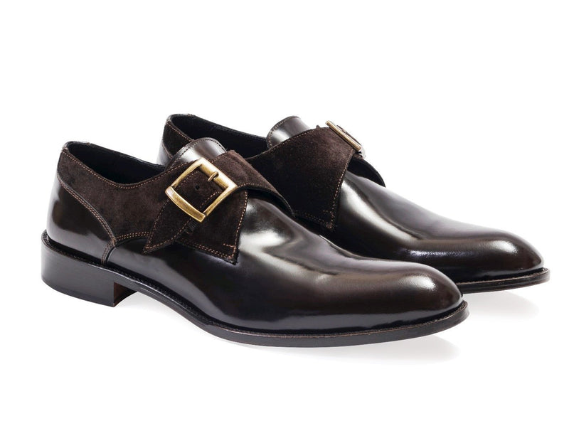 Composite Single Buckle Shoes - Brown