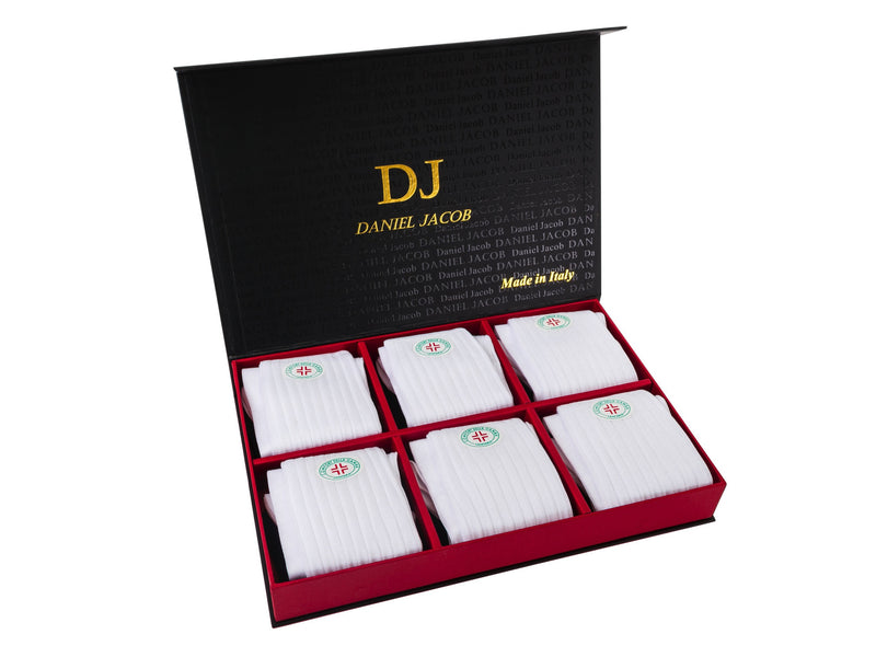 6 100% Cotton Diabetic Socks In Luxury Gift Box White