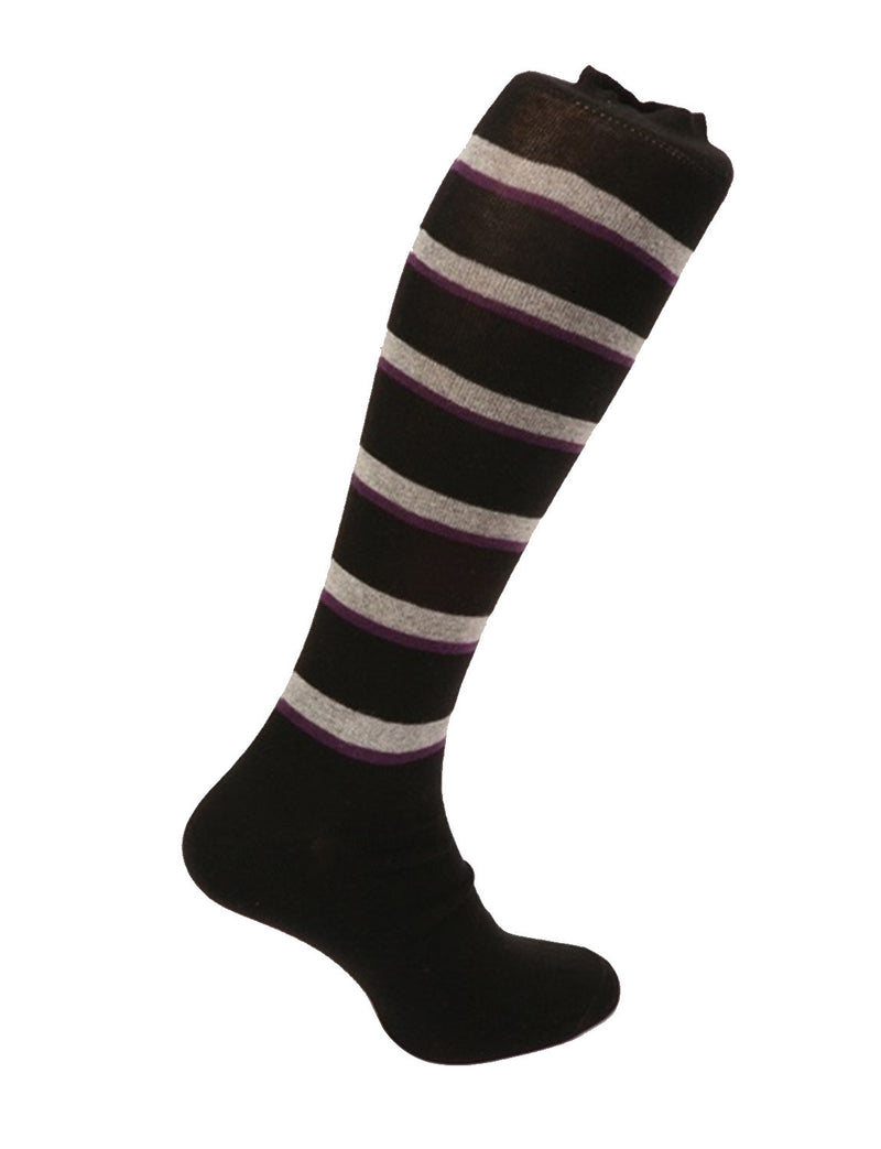 12 Stripe  design Knee High Socks In luxury Gift Box