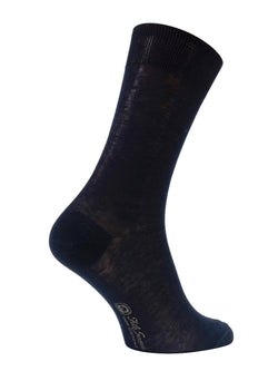100% Mercerized Cotton Socks -Navy Colour