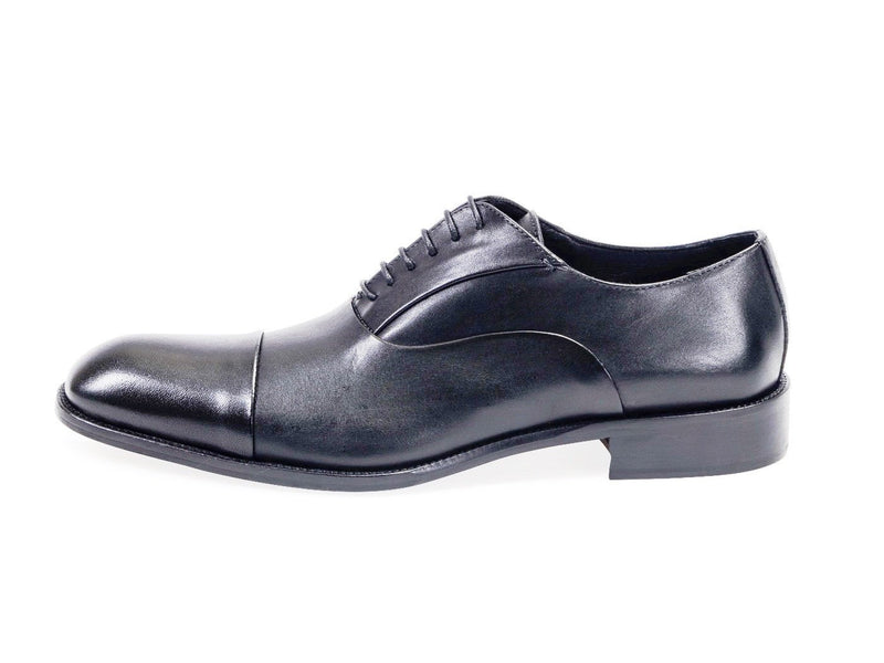 All leather.Smooth Calf Oxford Shoes -Black