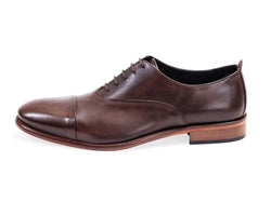 All leather.Smooth Calf Oxford Shoes- Espresso Colour